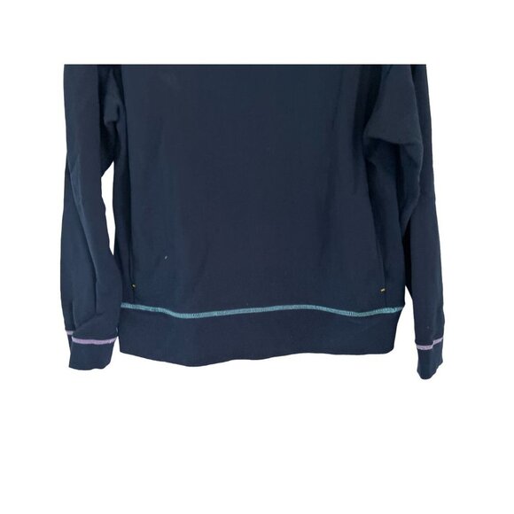 BOMBAS Sweatshirt Navy Blue Long Sleeve Cotton Crewneck Size Small - Picture 7 of 7